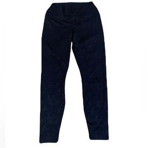 90 Degree By Reflex Navy Blue Camo Athletic Leggings - Size M